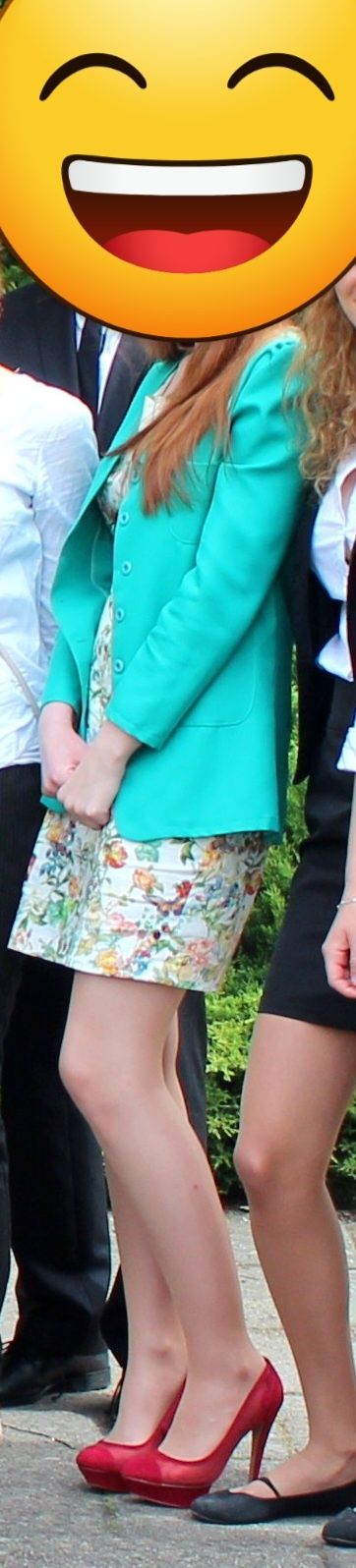 Marynarka damska turkusowa morska XS/S