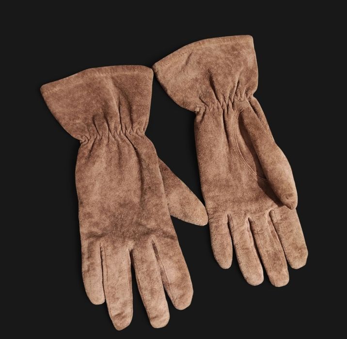 Перчатки из натуральной замши (кожа)