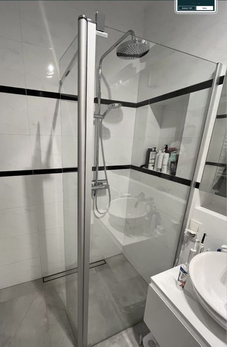 Kabina, ścianka prysznicowa Walk inn, Sanplast Prestige III