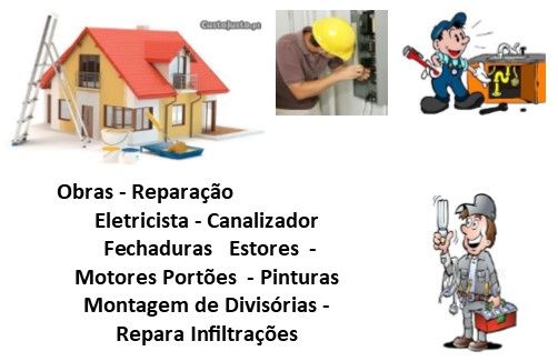 Ruturas, canalização , eletricidade, fechaduras, etc