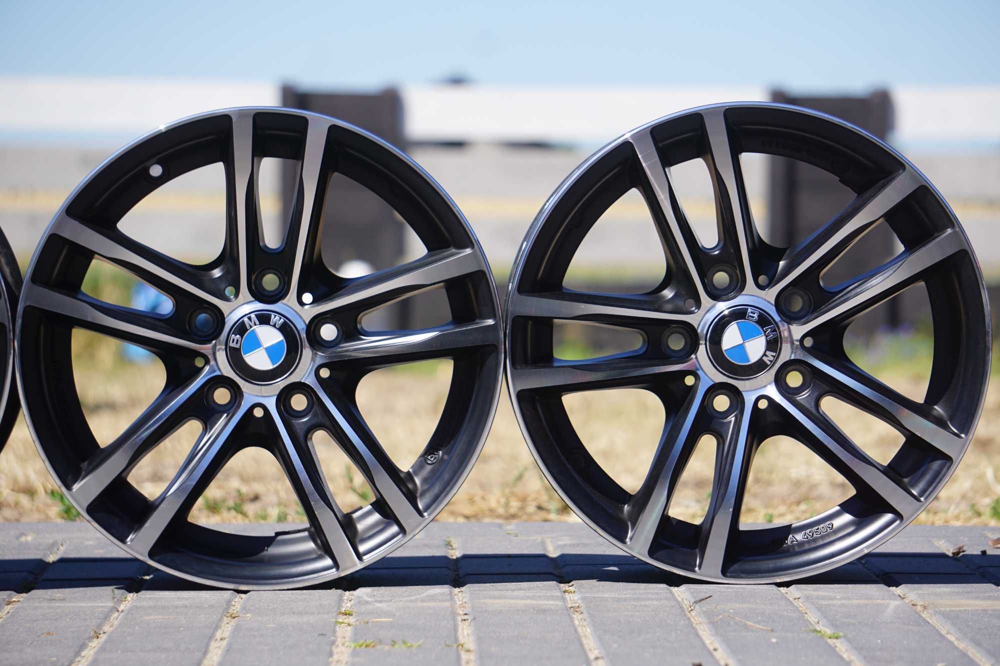 Alufelgi do BMW 5x120 7Jx16 et40 cb72,6mm czarne i front polerowany