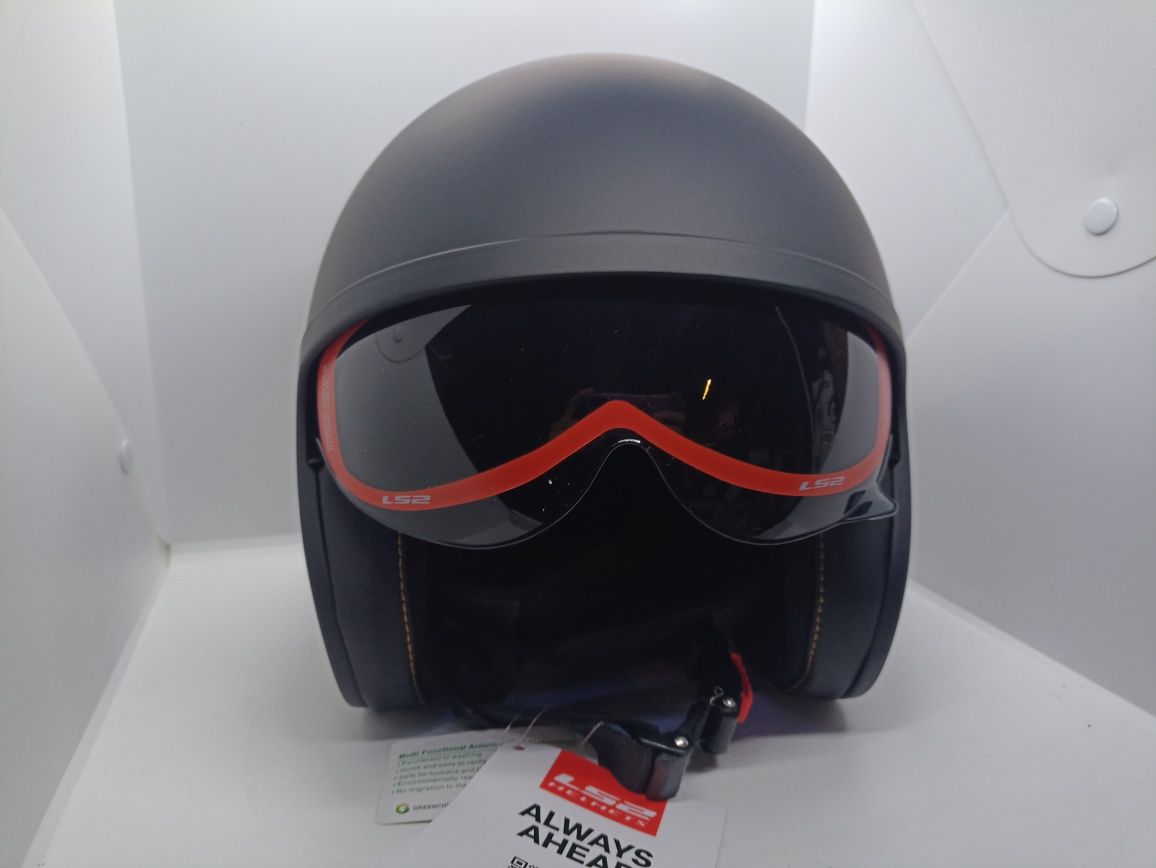 Kask LS2 OF599 SPITFIRE na skuter/chopper/motor, otwarty z okularem,