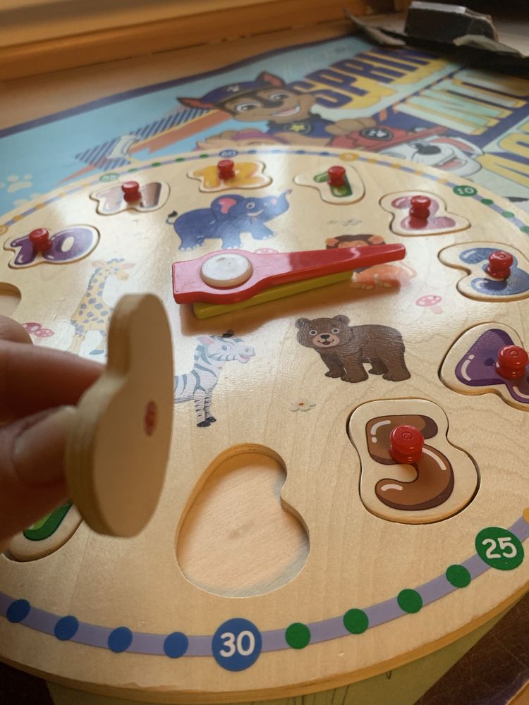 Playtive drewniany zegar-układanka Playtive