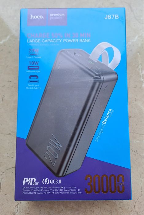 Павербанки 30000мАч Powerbank 20-22.5w Внешний аккумулятор. АКБ ROMOSS