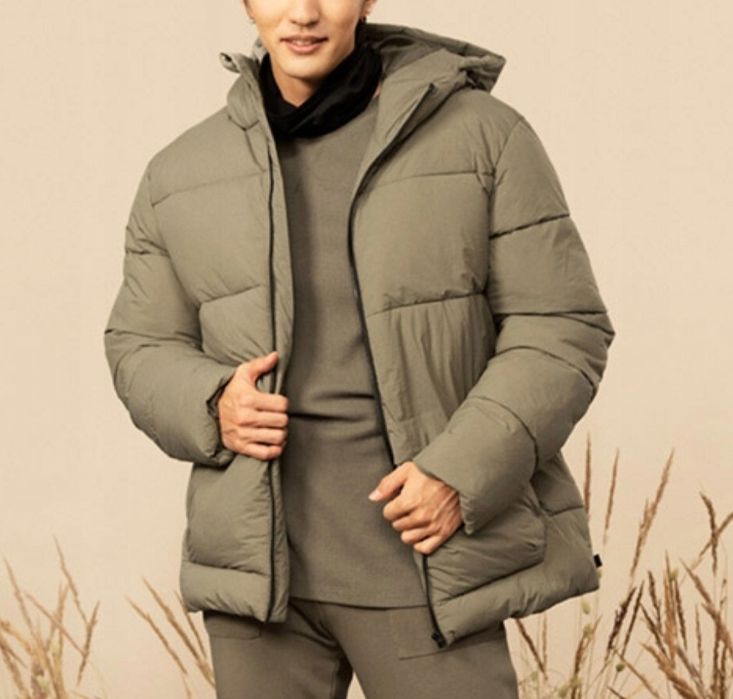 Kurtka puchowa męska Outhorn - oliwkowa. Rozmiar XL. Okazja.