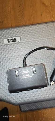 Ładowarka Samochodowa USB  Zapalniczka 120W 5W1 + KABEL