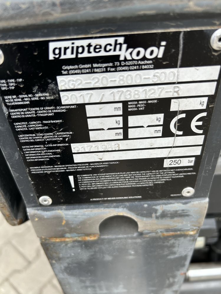 Pozycjoner , przesuw,wysuw wideł Griptech,Kaup