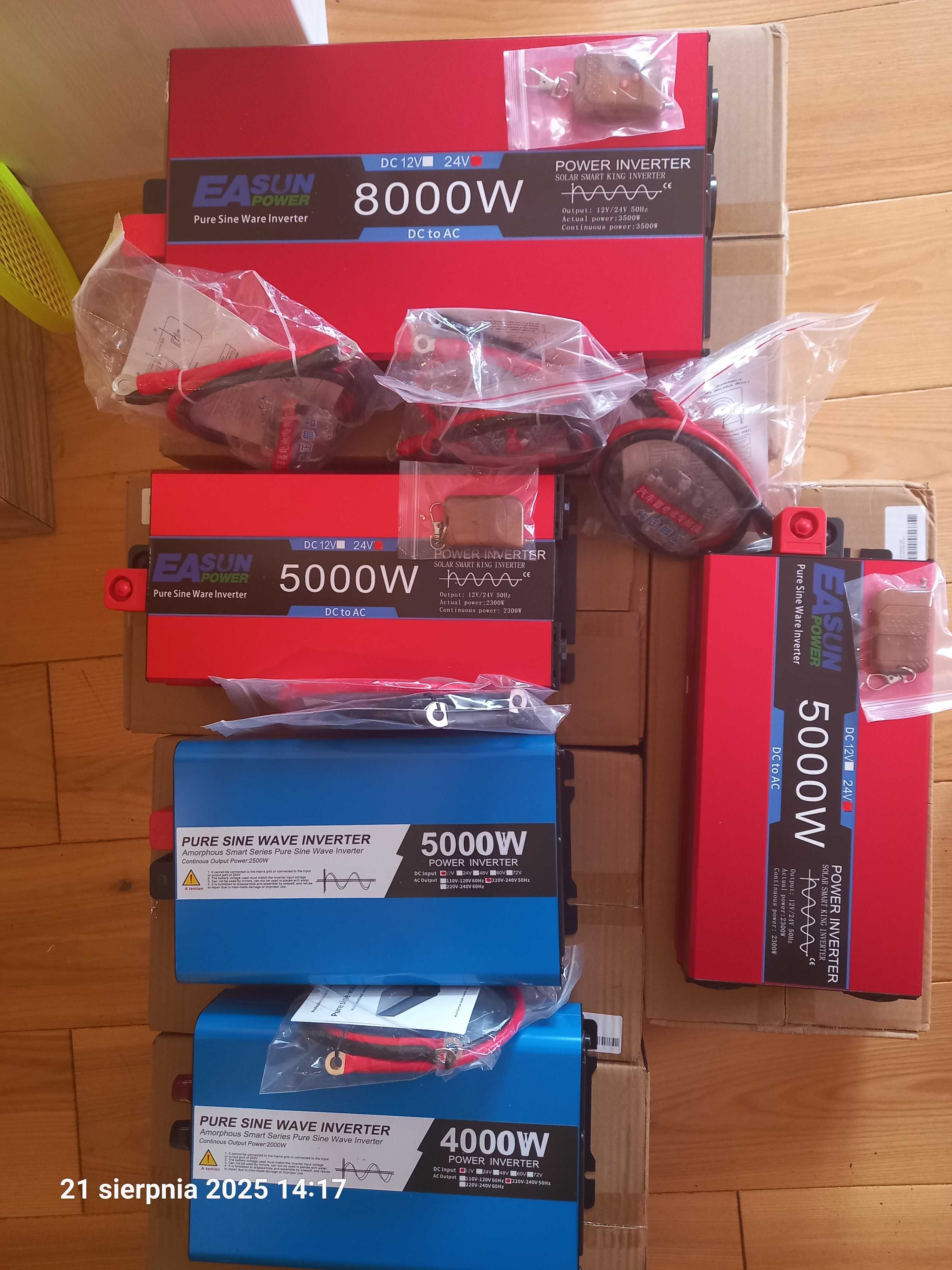 Przetwornica 3000w czysty sinus 12v 230v