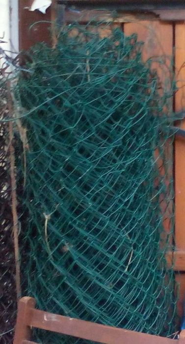 Siatka stalowa powlekana PCV, zielona 150 cm,, dł. ok. 15 m.