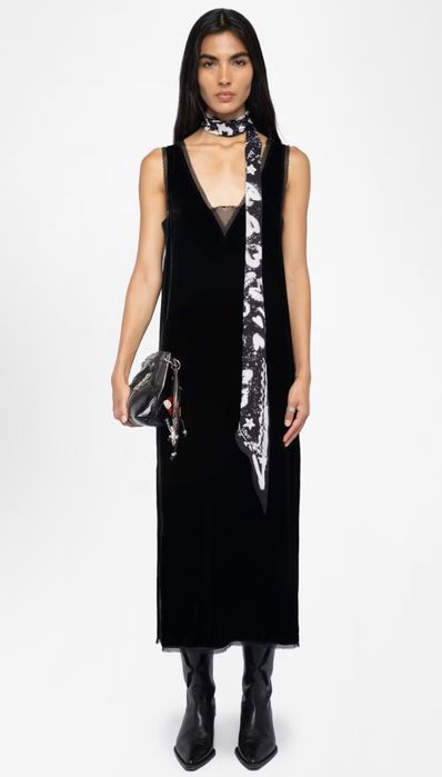 Платья черное бархатное Zadig & Voltaire