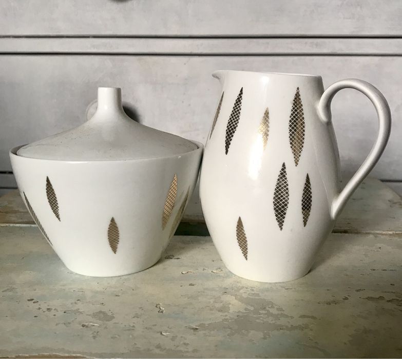 Cukiernica i mlecznik porcelana Lichte