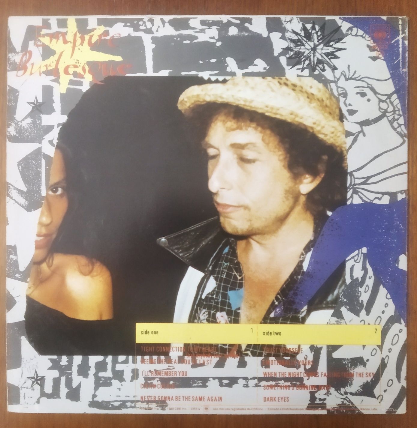 Bob Dylan disco de vinil "Empire Burlesque".