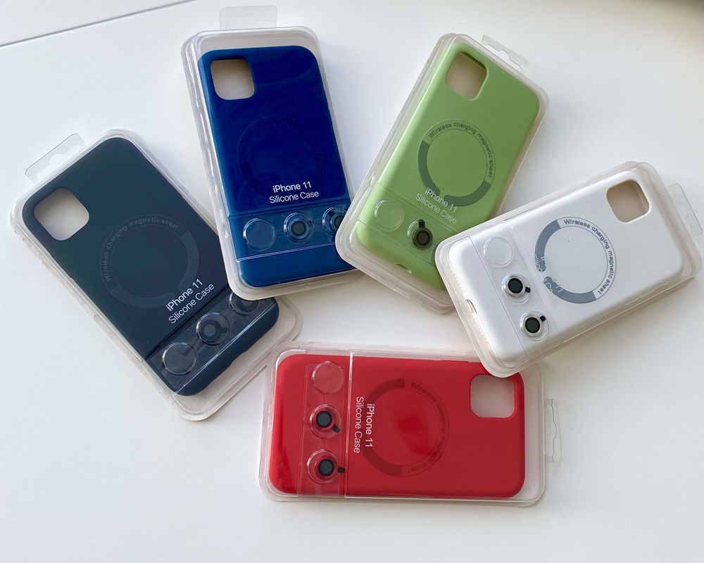  Чехол Айфон 11/13 Силикон case + MagSafe iPhone 11/13 + Защита Камер