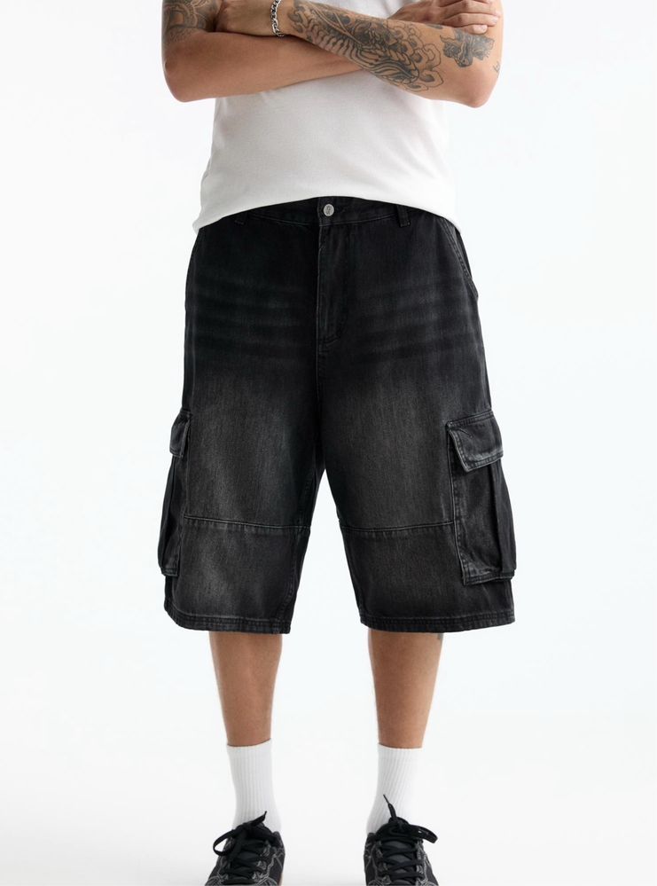 Шорти Pull&Bear (S-M) Skater Fit Оригінал Широкі Широкие Нові Шорты
