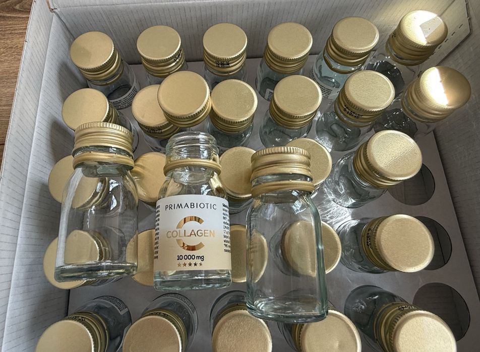 Buteleczki szklane 30 ml po kolagenie, butelki puste do przypraw