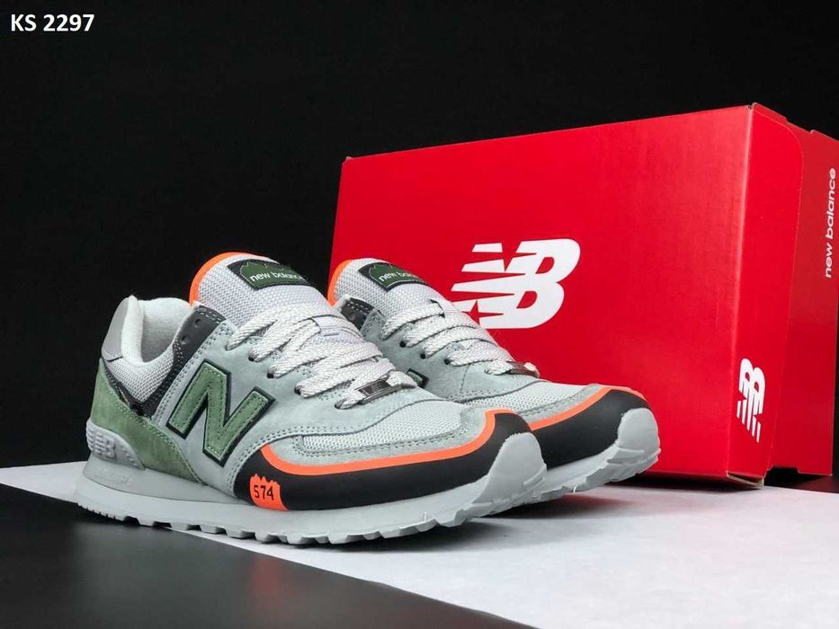 Кросівки New Balance 574 Gray Green. Арт: KS 2297
