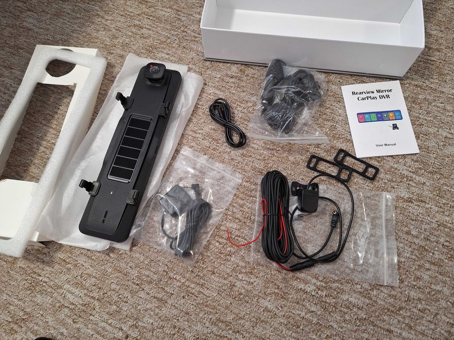 Дзеркало відеорегістратор 4K-12" Android  JBE GPS -Car Play, 3 камери