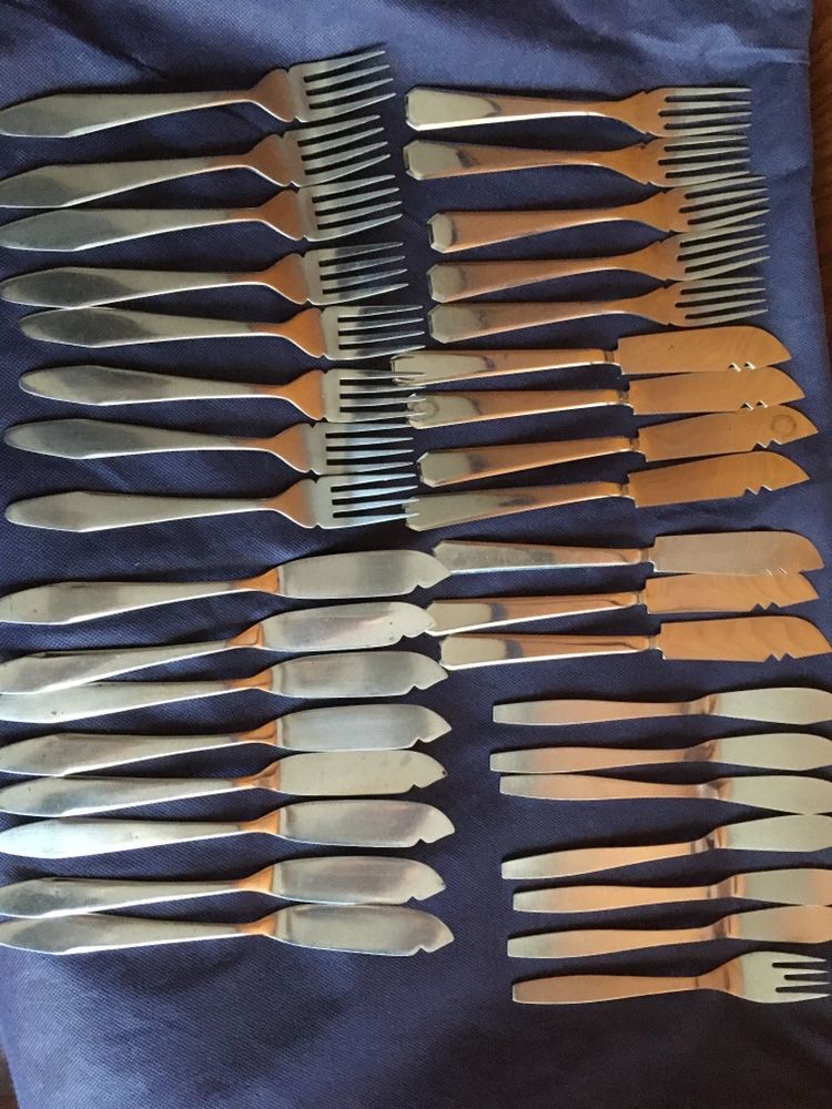 Facas e garfos de peixe inox