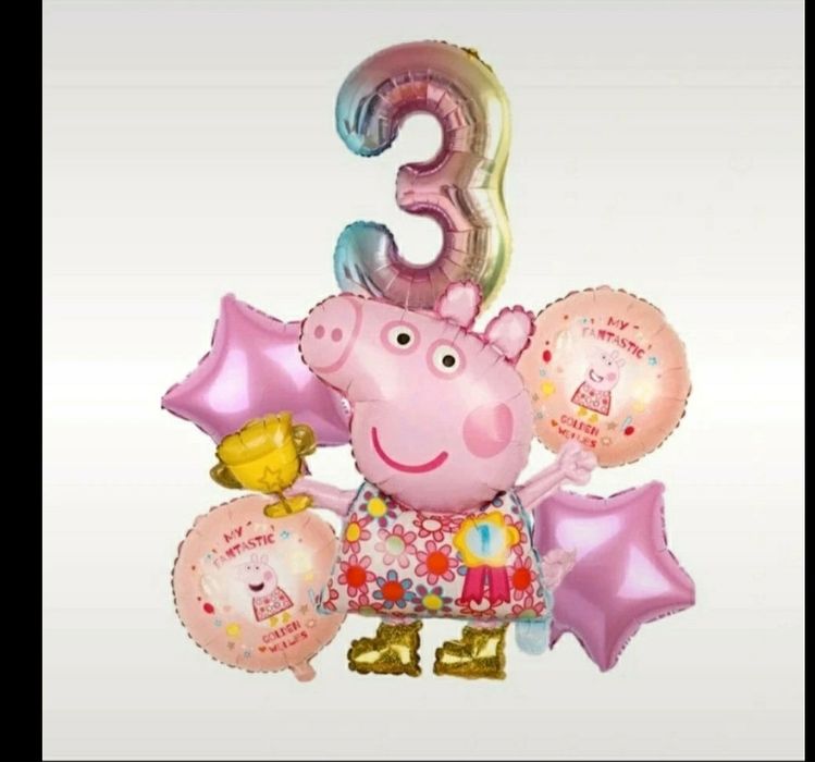 Nowy zestaw balonów na hel świnka Peppa