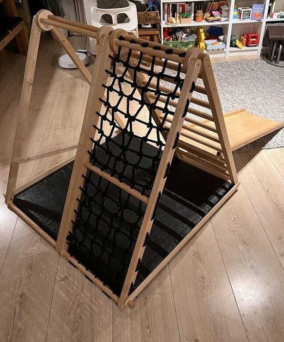 Domowy plac zabaw Zebra Black Sport + zjeżdżalnia + huśtawka