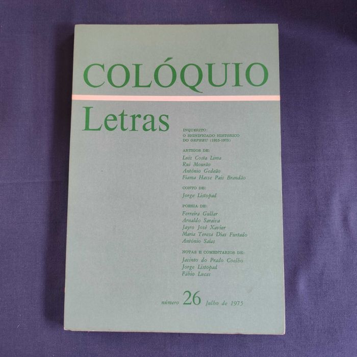 Revista Colóquio Letras 26 - Julho 1975