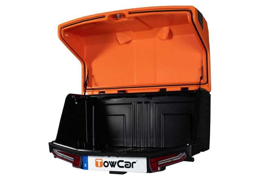 BOX bagażnik kufer na hak 400L Towbox V3 LED czarny, szary, pomarańcz