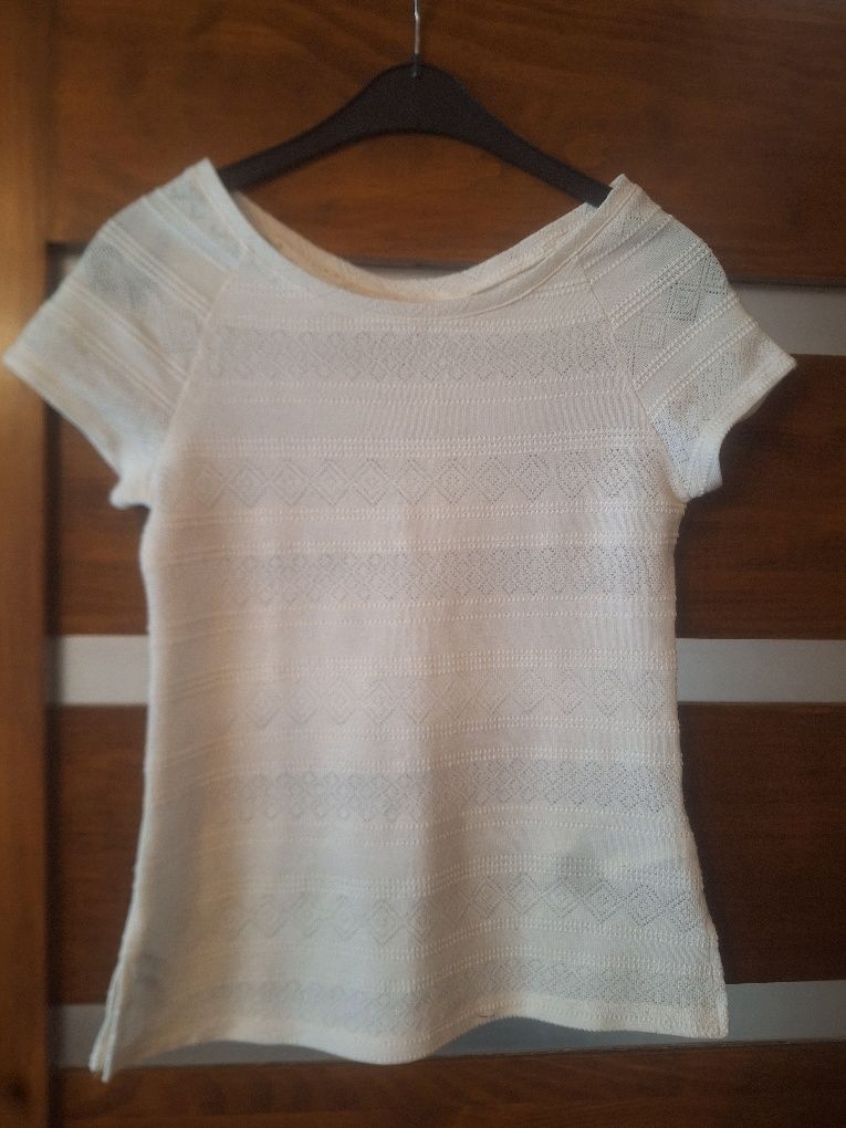 Bluzka damska H&M rozm.S biała, stan idealny