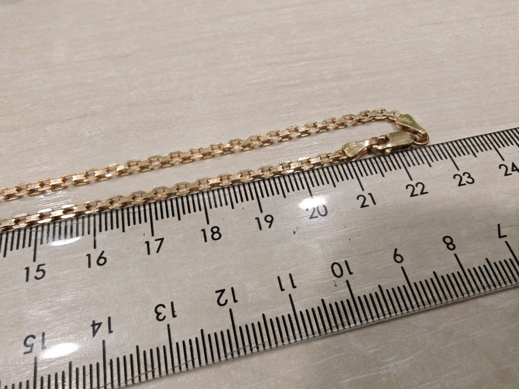 Złoty łańcuszek damski KRÓTKI splot BISMARCK PR 585 46 cm