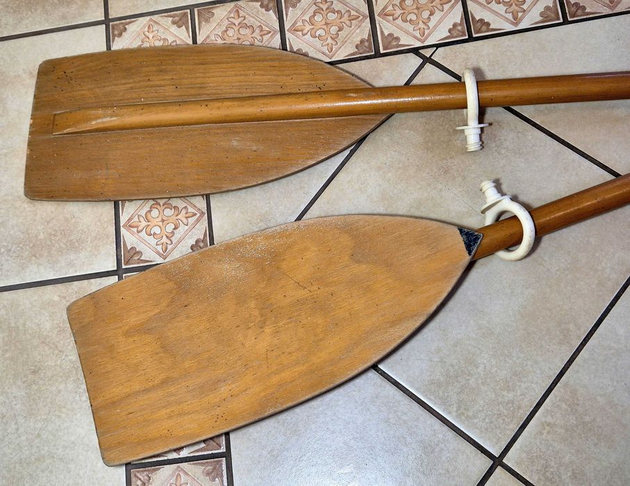 Wiosło wiosła z dulkami pagaj pagaje drewniane kajak łódka vintage