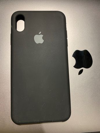Iphone Xs max silicone case black silikonowe etui czarne