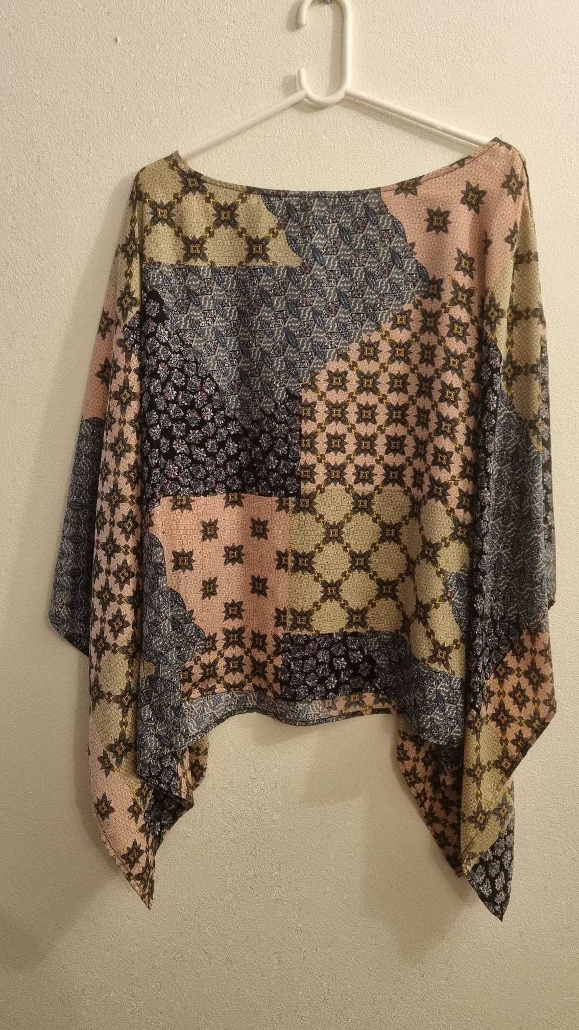 Poncho Natura como novo