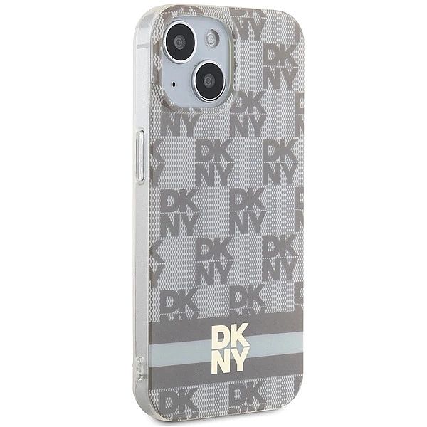 Etui DKNY IML Checkered Mono Pattern & Printed Stripes MagSafe na iPho