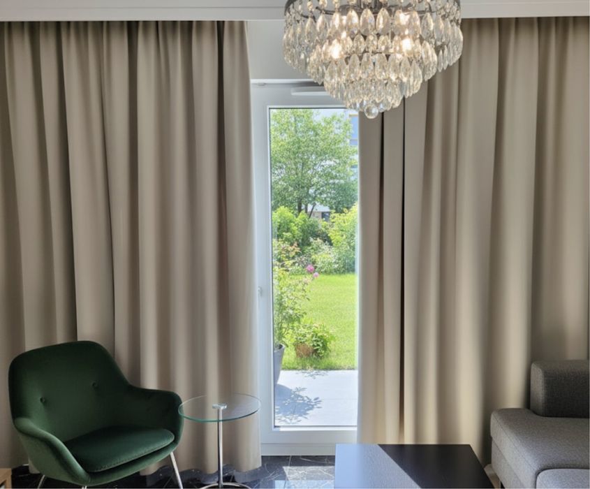 Zasłony latte beżowe kremowe nowe w paczce 2 szt komplet 140x 250