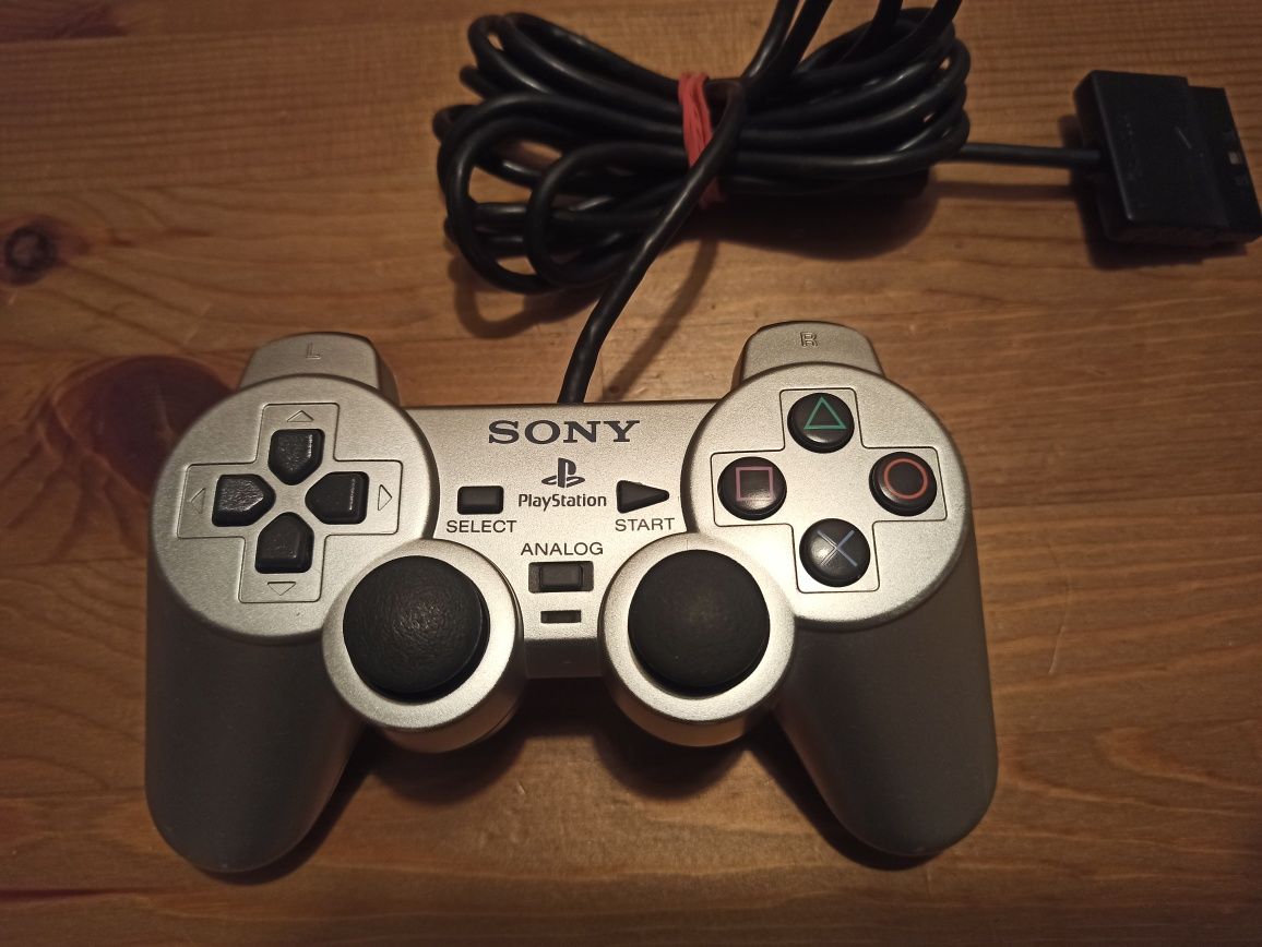 Kontroler Pad PlayStation 2 srebrny silver
