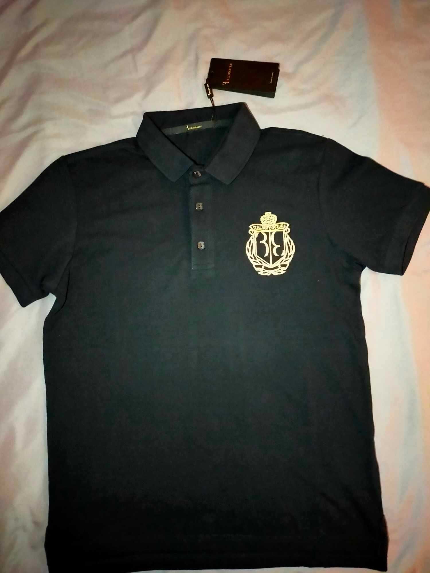 Polo Billionaire Czarne M, nowa Black/Gold