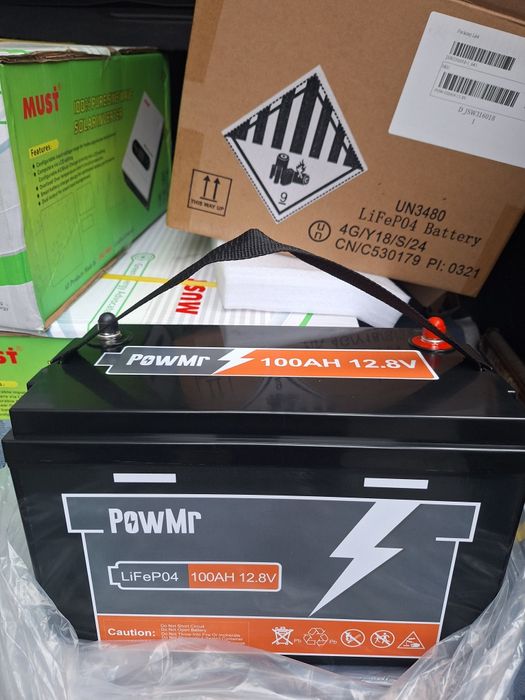 Акумулятор PowMr LiFePO4 12V 100Ah 1.28кВт Київ безкоштовна доставка