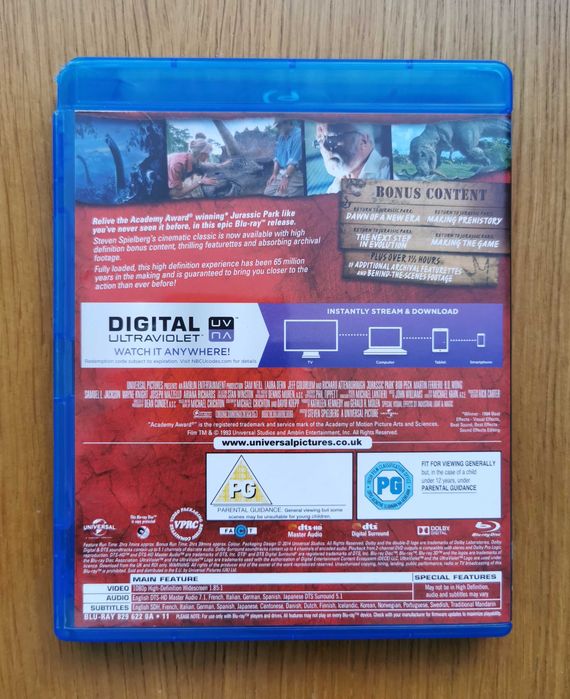 Jurassic Park (Park Jurajski) Blu-ray (En) (1993) Jeff Goldblum