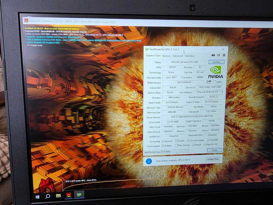 Игровой ноутбук Asus ROG Core i7 32gb SSD + HDD GTX1050 4gb
