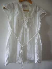 Biała bluzka dla kobiet w ciąży, rozmiar 40