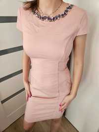 Orsay pudrowa sukienka roz. S z kamieniami