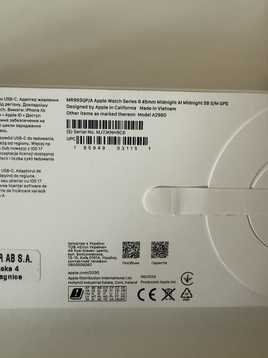 Apple Watch seria 9 45mm