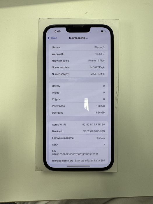 iPhone 14 Plus 128GB Black