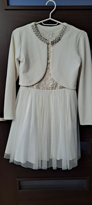 Sukienka z bolerkiem elegancka rozm 146  komunia wesele chrzciny