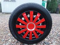 Kołpaki 14 15 16 Czarno Czerwone 13 Opel Volvo Ford Renault Mazda Fiat