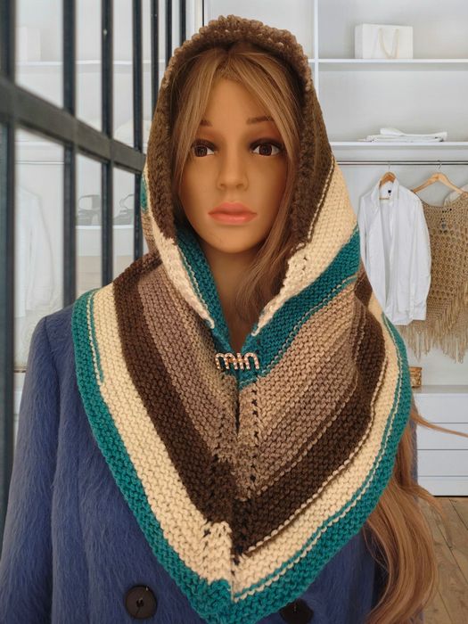 Hand made - ręcznie robiona chusta/baklava (wymiary w opisie)