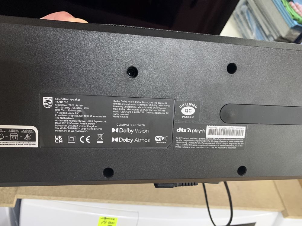 Саундбар 7.1.2 з вбудованим сабвуфером Philips Fidelio TAFB1/10