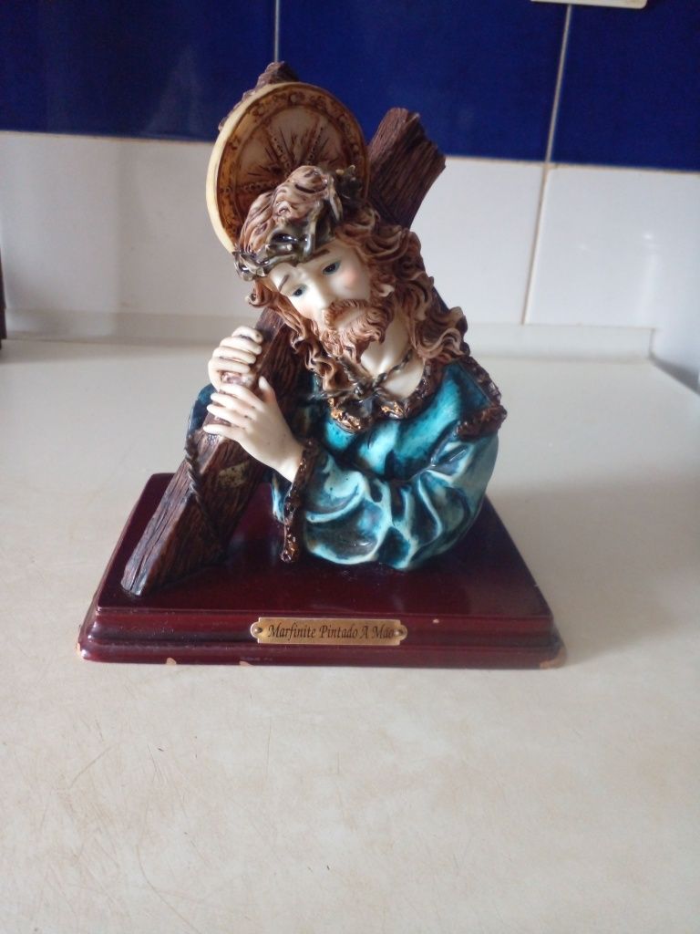 Jesus Cristo em MARFINITE pintado á mão