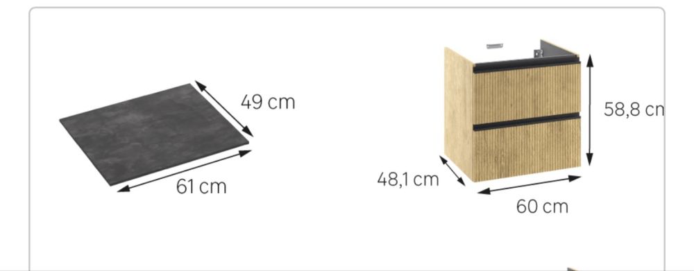 Nowa szafka pod umywalkę Studio 60 Sensea + blat