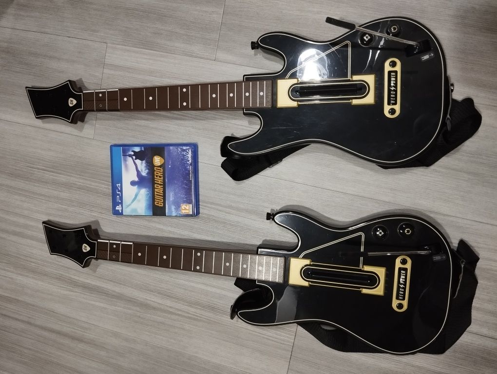 Gitar hero gra PS4 + 2 gitary z adapterami