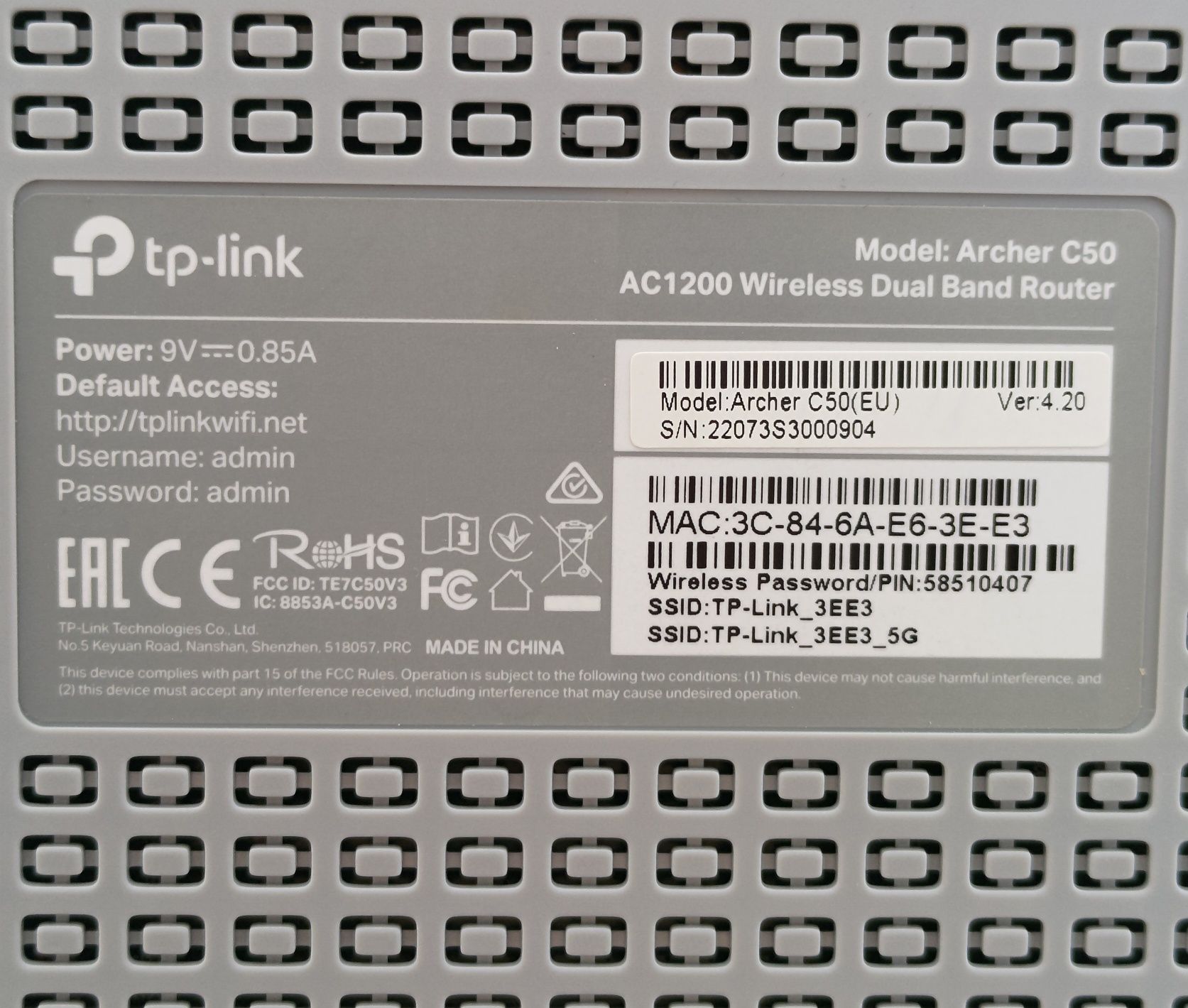 Router tp-link archer c50 dualband